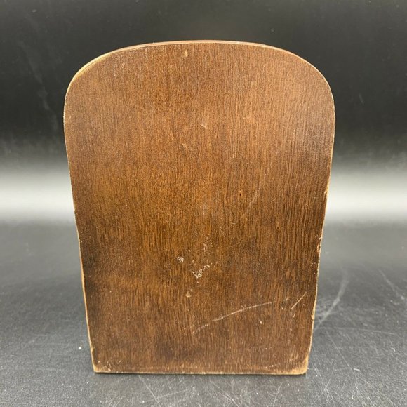 Vintage Duck Book End Ceramic Mallard Duck Wooden Bookend Single Bird Lover - Picture 8 of 9